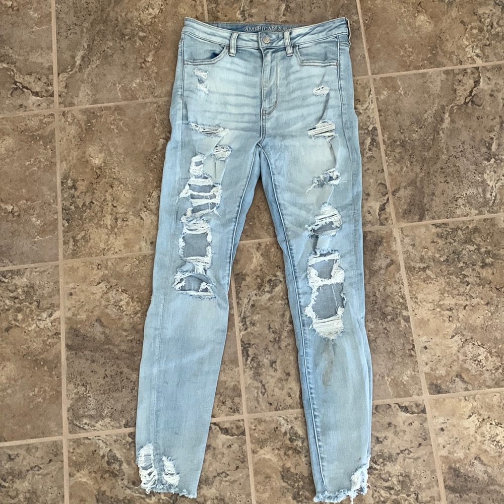 American Eagle Outfitters high-rise ripped jeggings